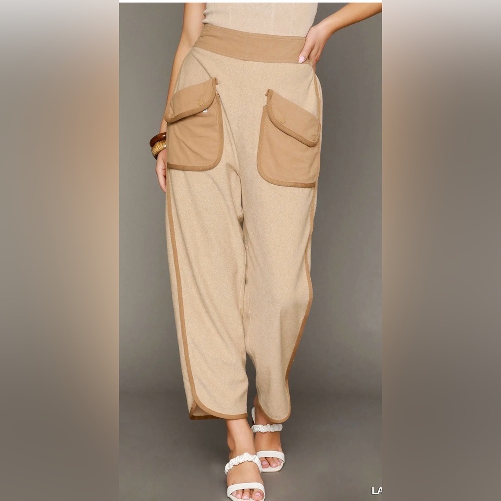 New Umgee casual pull on pants tan so adorable! S M L